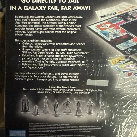 2005 Monopoly Star Wars saga edition Trilogy Edition Board Game